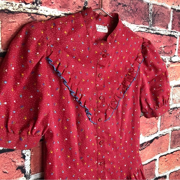 Vintage 1970s prairie dress - Picture 6 of 11